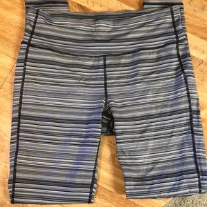 Athleta Gray Leggings Stripped